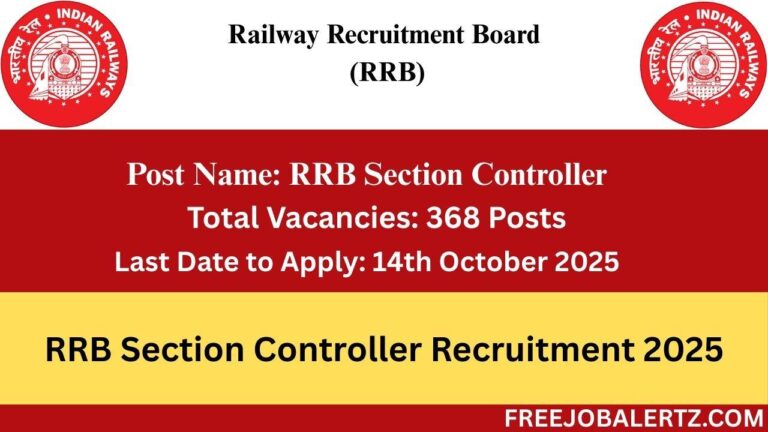 RRB Section Controller Recruitment 2025
